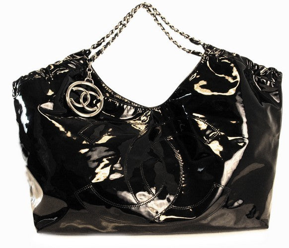 Chanel Black Vinyl Coco Cabas Xl Tote Handbag (Authentic Pre Owned) - 100293 | LuxeDH