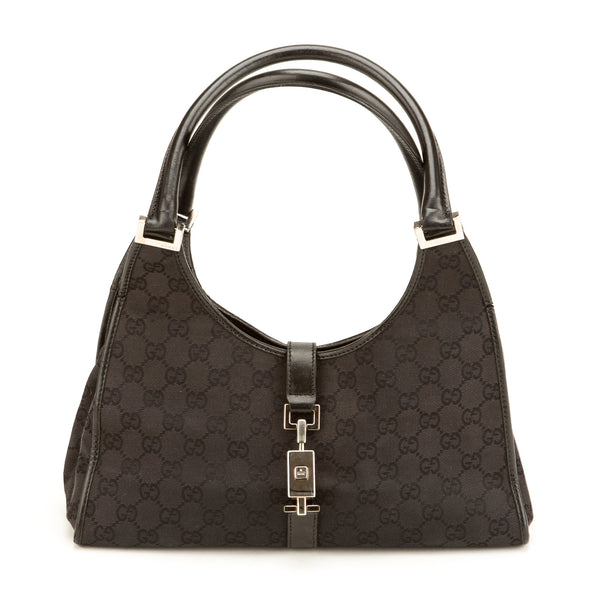 Authentic Gucci Monogram Jackie O Leather Handbag - 102436 | LuxeDH