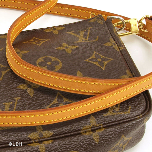 Louis Vuitton Monogram Pochette with Long Strap (Authentic Pre Owned) - 104466 | LuxeDH