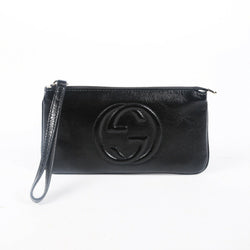 gucci soho wristlet black