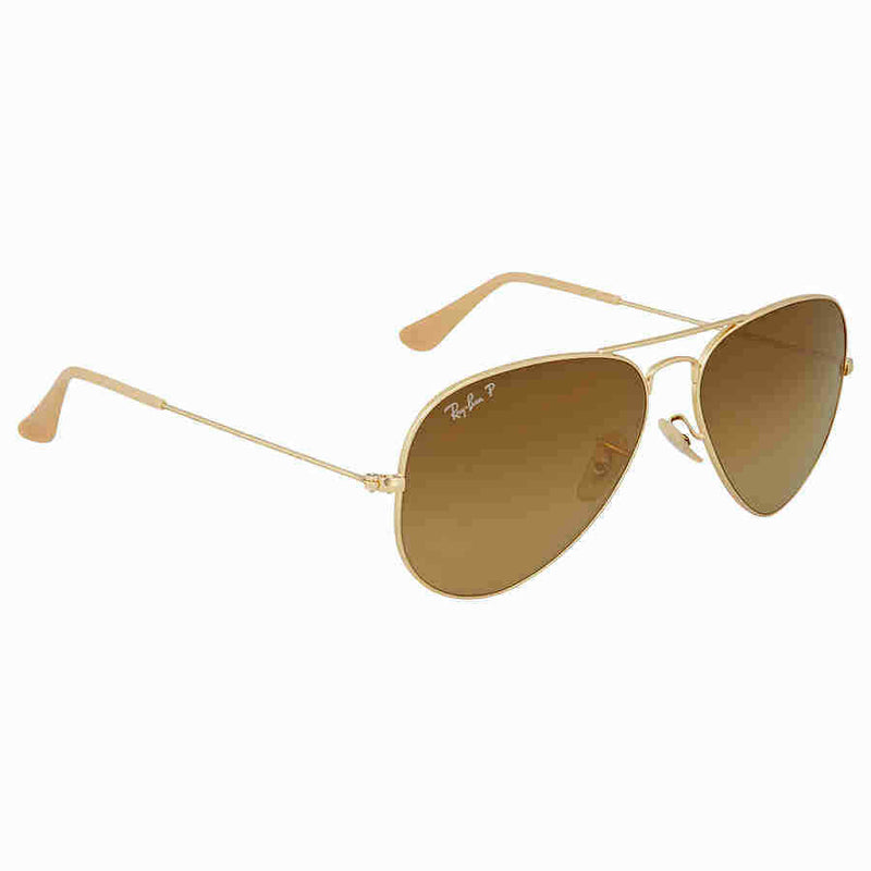 Ray Ban Aviator Gradient Polarized Brown Sunglasses Rb3025 112 M2 58 Luxedh