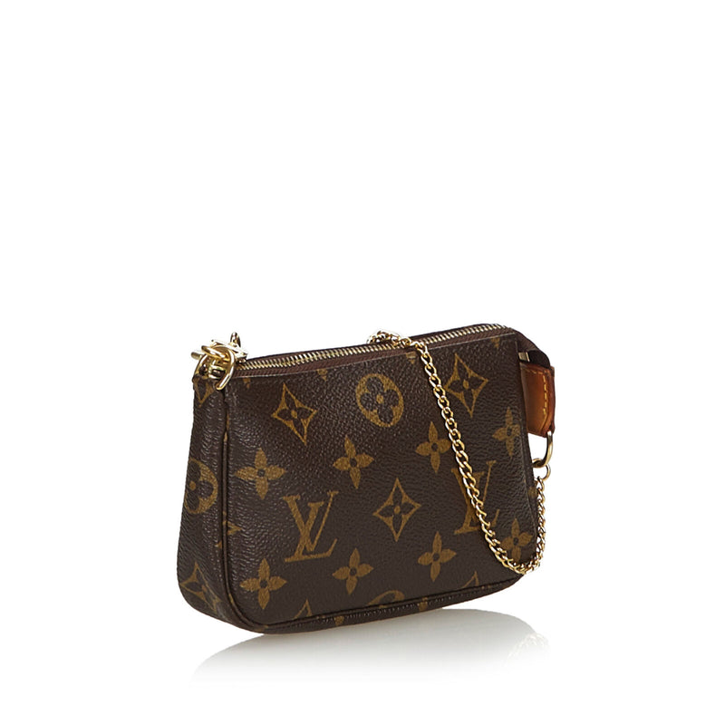 Pre-Loved Louis Vuitton Brown Monogram Mini Pochette Accessoires France – LuxeDH