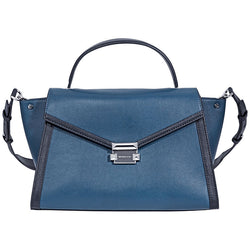 whitney large leather satchel