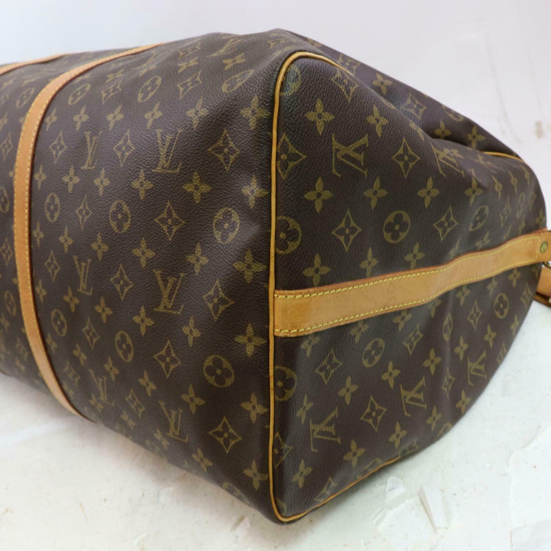 Louis Vuitton Brown Monogram Macassar Coated Canvas Keepall Bandoulière 55  Silver Hardware, 2010 Available For Immediate Sale At Sotheby's