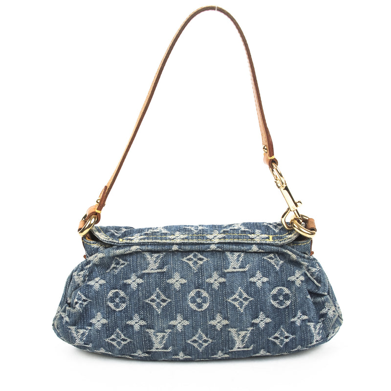 louis vuitton pleaty denim bag