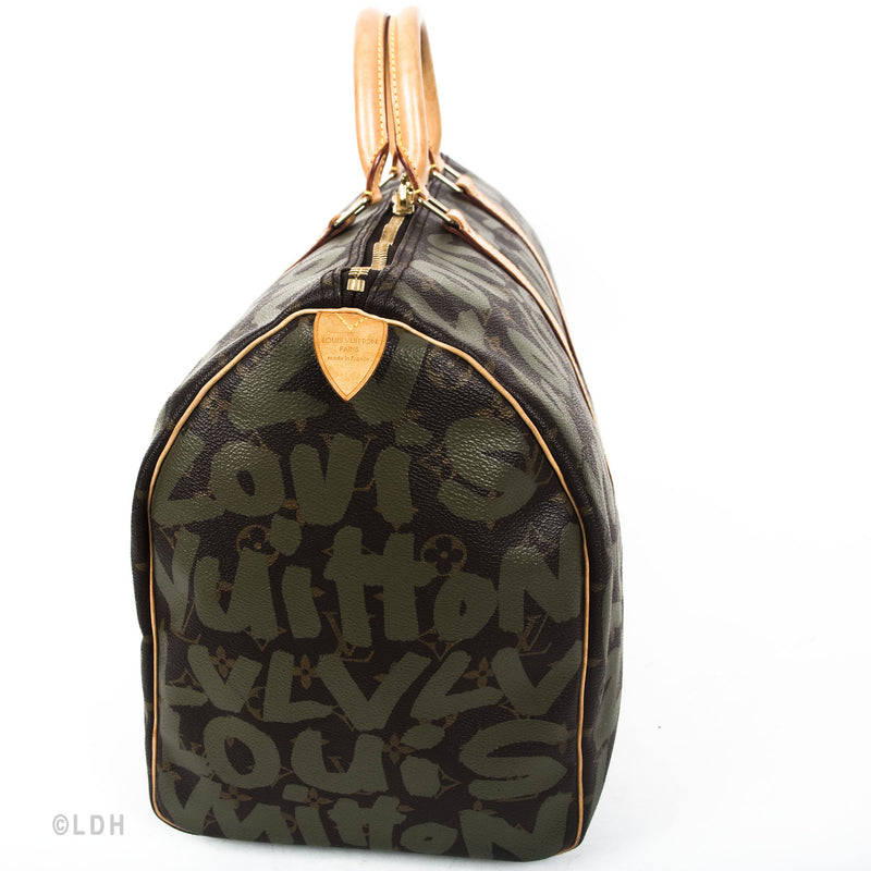 Louis Vuitton Limited Edition Vert Graffiti Stephen Sprouse Keepall 45 Bag  - Yoogi's Closet