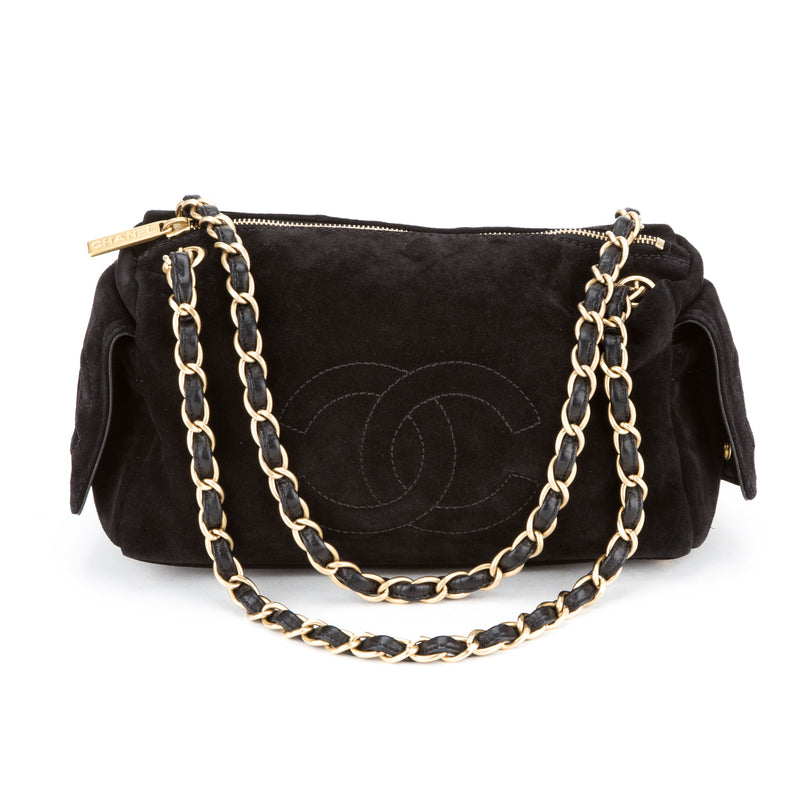 Chanel Black Suede Shoulder Bag (Authentic Pre Owned) – LuxeDH