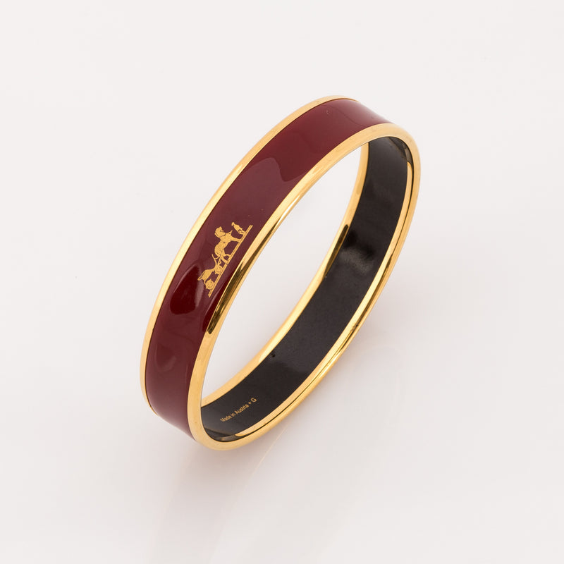 hermes solid enamel bangle