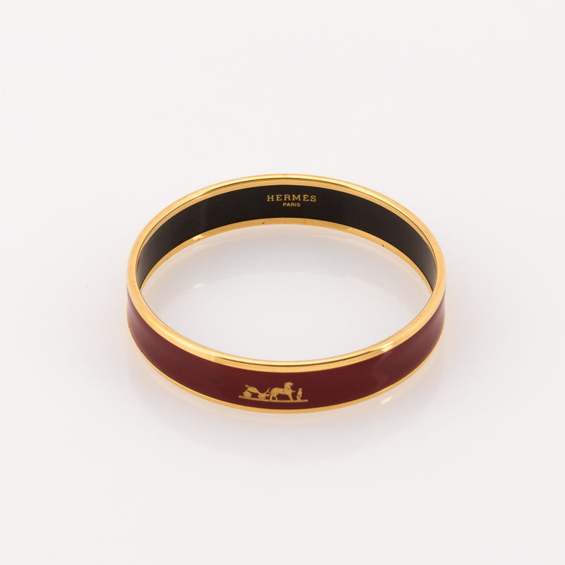 hermes solid enamel bangle