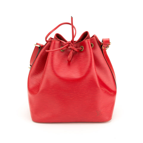 Louis Vuitton Red Epi Petit Noe Bag (Authentic Pre Owned)