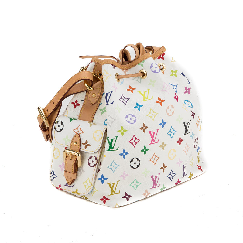 Louis Vuitton Multicolor White Canvas Petit Noe Bag (Authentic Pre Own – LuxeDH