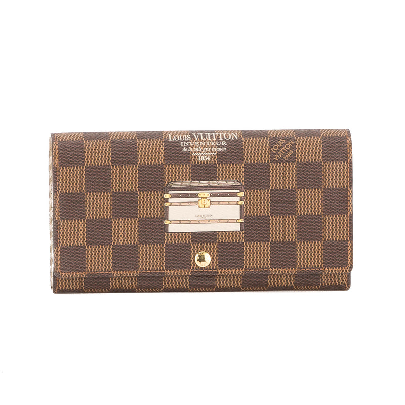 Louis Vuitton Damier Ebene Portefeuille 2 Fold Sarah Wallet (Pre Owned – LuxeDH