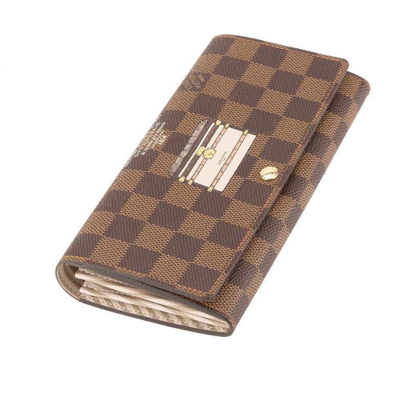 Louis Vuitton Damier Ebene Portefeuille 2 Fold Sarah Wallet (Pre Owned – LuxeDH