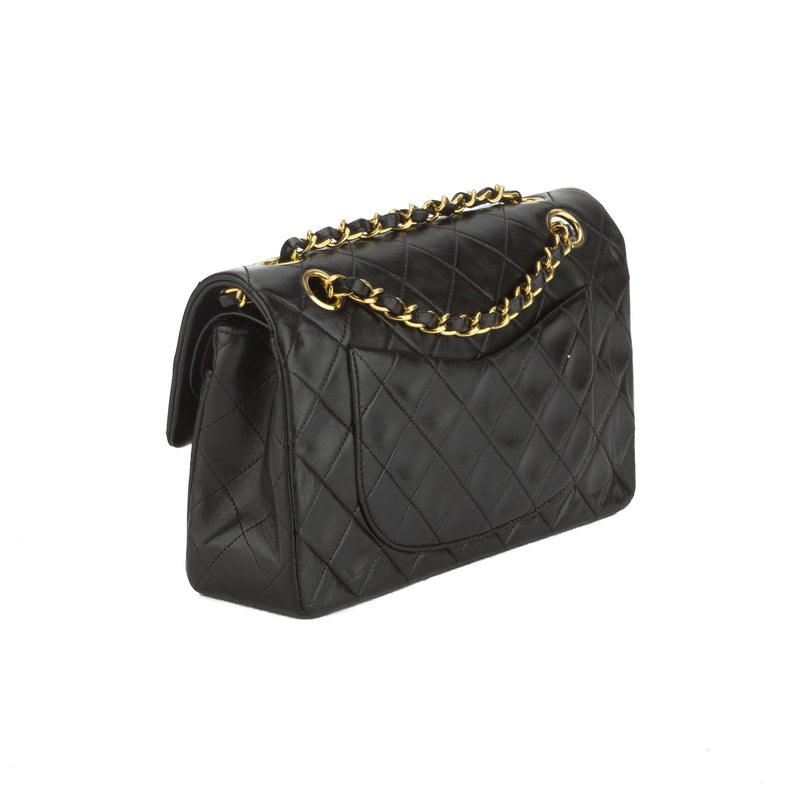 Chanel Black Lambskin Double Flap Bag (Authentic Pre Owned) – LuxeDH