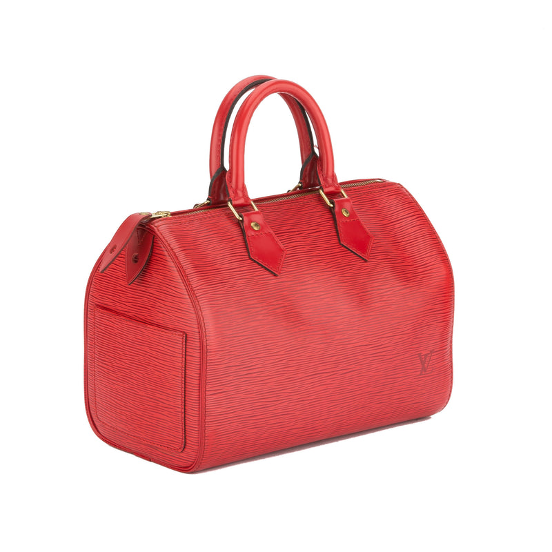 Louis Vuitton Red Epi Speedy 25 Bag (Pre Owned) – LuxeDH