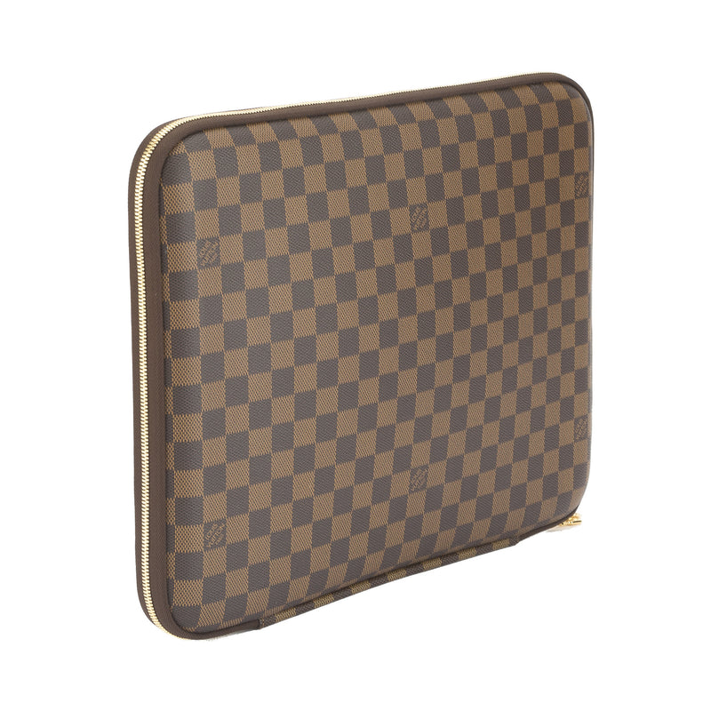 Louis Vuitton Laptop Sleeve Damier Ebene 15 Brown in Canvas with