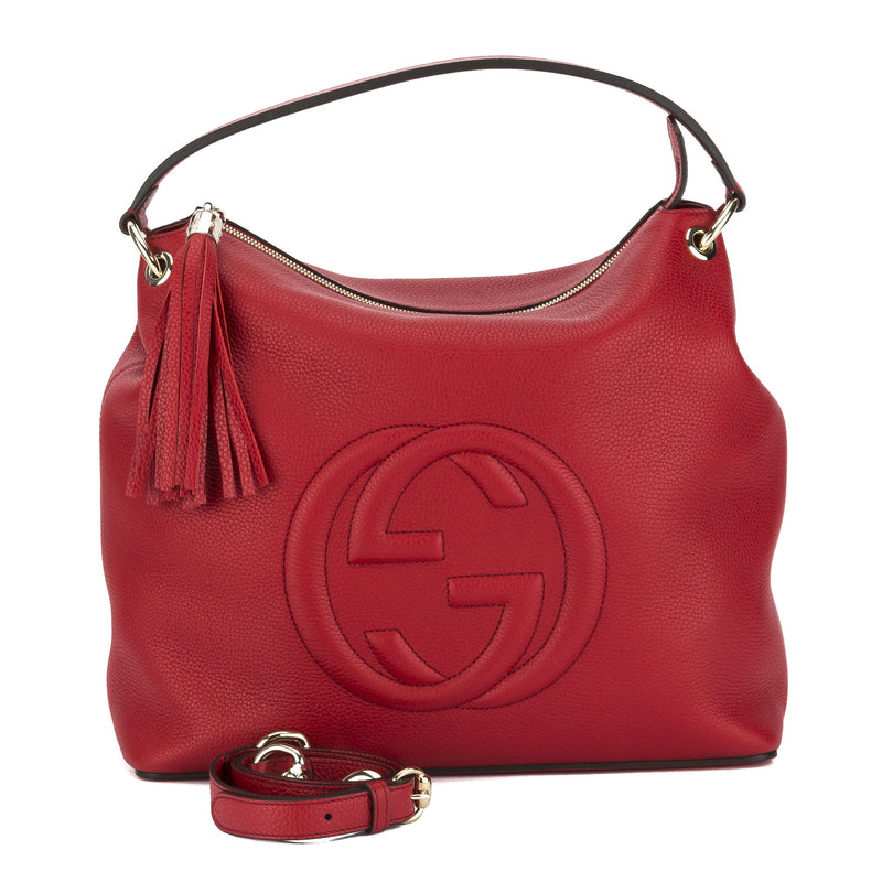 Gucci Red Soho Leather Hobo Bag (New with Tags) – LuxeDH