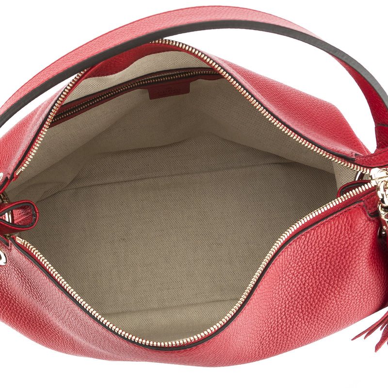 Gucci Red Soho Leather Hobo Bag (New with Tags) – LuxeDH
