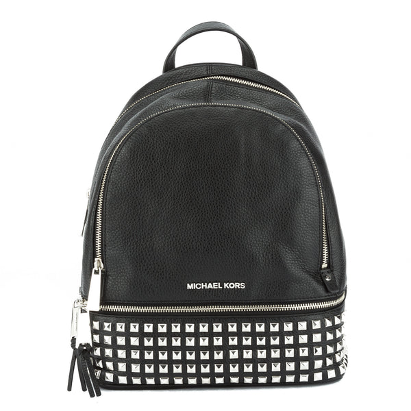 Michael Kors Black Rhea Small Studded Leather Backpack (New with Tags) - 2923001 | LuxeDH