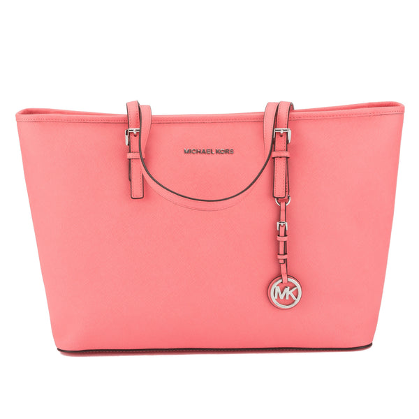 Michael Kors Pink Jet Set Saffiano Multifunction Tote (New with Tags) - 2923005 | LuxeDH