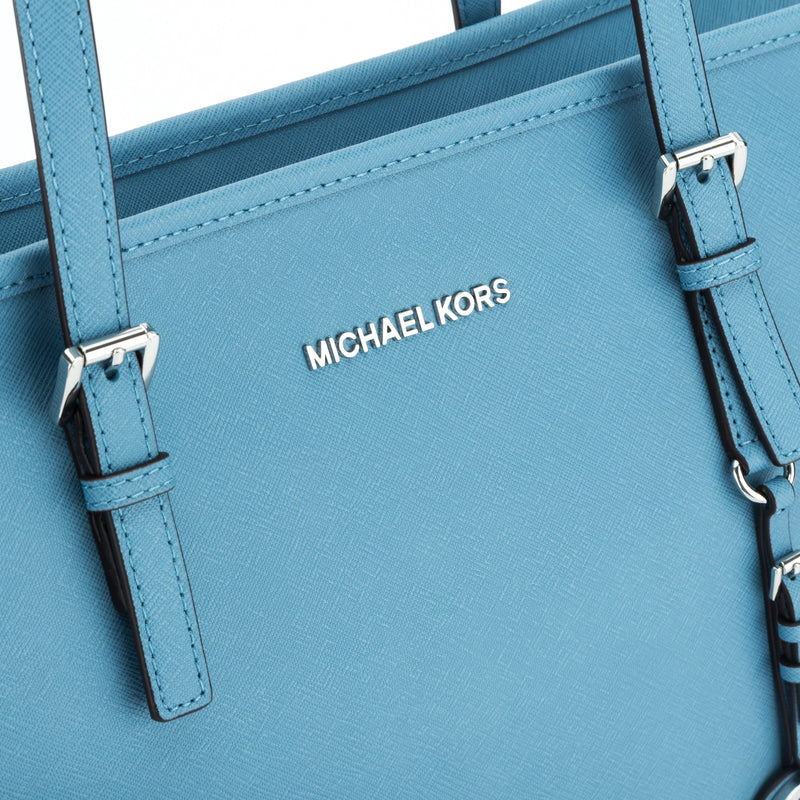 Michael Kors Baby Blue Jet Set Saffiano Tote (New with T – LuxeDH