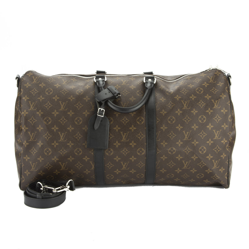 Louis Vuitton Monogram Macassar Keepall Bandouliere 55 Bag (Authentic – LuxeDH