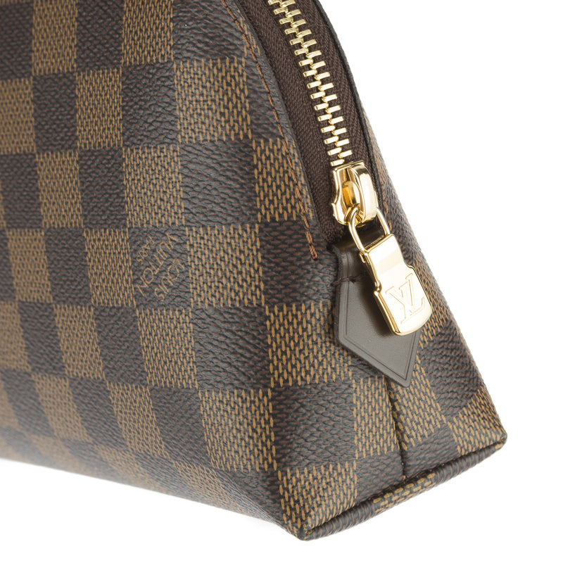 Louis Vuitton Cosmetic Pouch Damier Ebene GM Brown in Coated Canvas with  Gold-tone - US