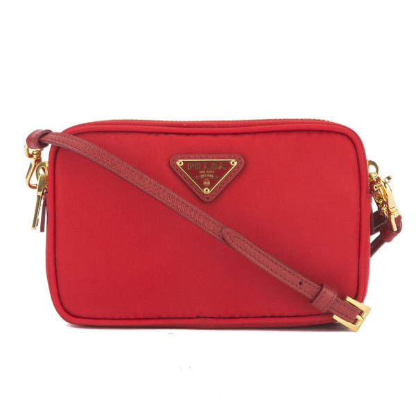 Prada Red Tessuto Nylon Camera Bag (New with Tags) - 3026012 | LuxeDH