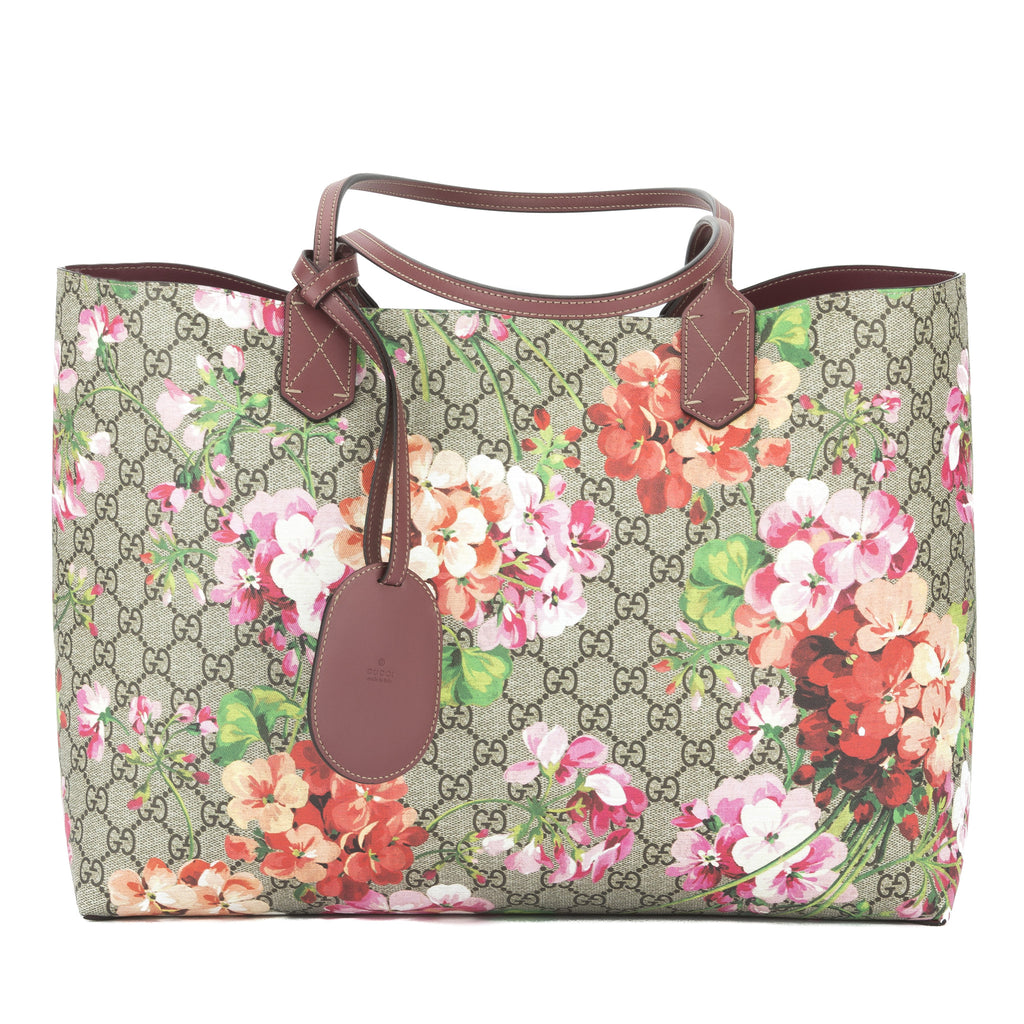 reversible gg blooms medium tote