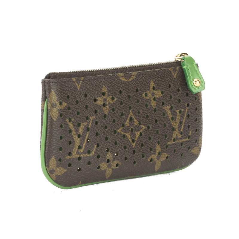 Louis Vuitton Green Monogram Perfo Pochette Cles Coin Purse (Pre Owned – LuxeDH