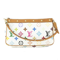 Louis Vuitton White Monogram Multicolore Pochette Accessoires Multiple  colors Leather Cloth ref.160027 - Joli Closet