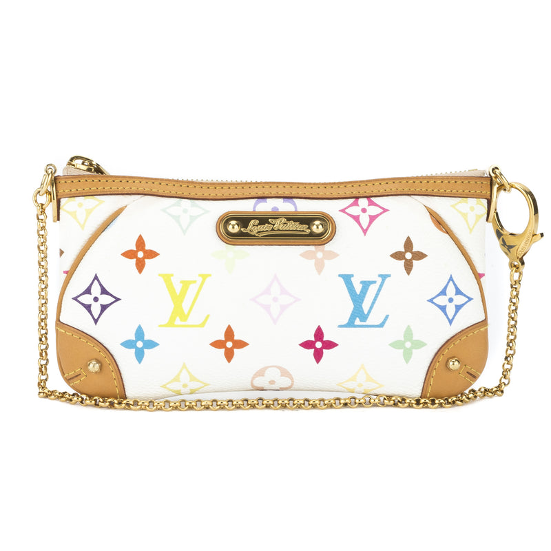 Louis Vuitton White Monogram Multicolore Milla MM Pochette Bag (Pre Ow – LuxeDH