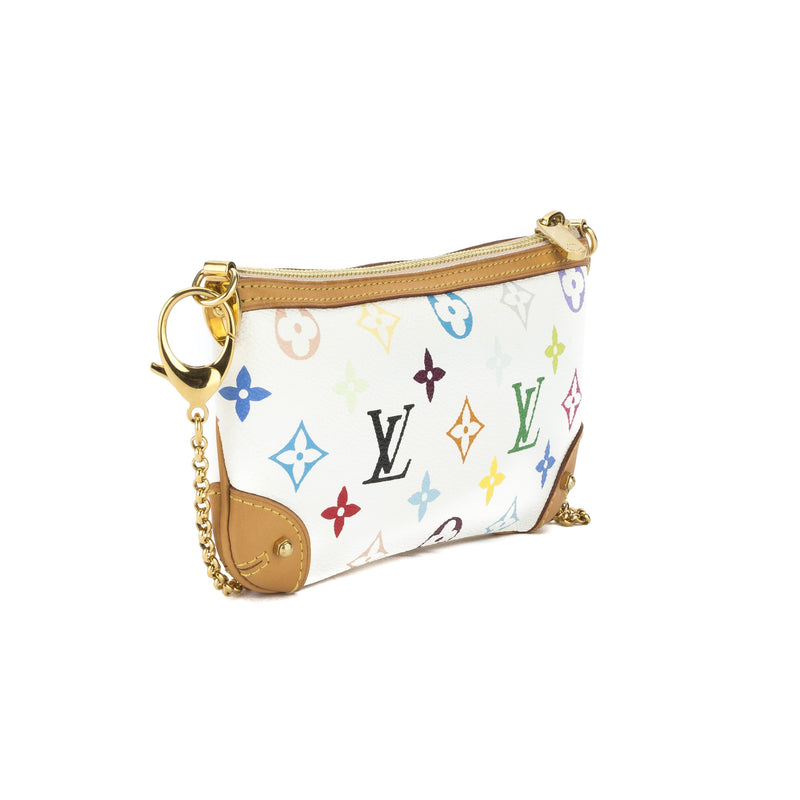 Louis Vuitton White Monogram Multicolore Milla MM Pochette Bag (Pre Ow – LuxeDH