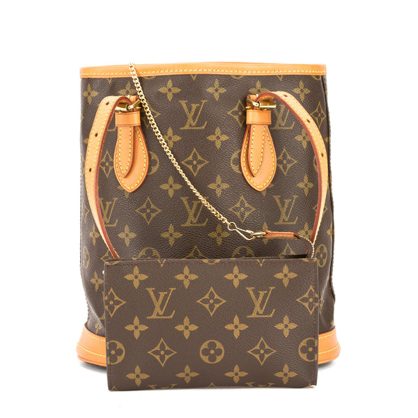 Louis Vuitton Monogram Petit Bucket Bag Authentic Pre Owned 