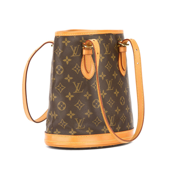 Louis Vuitton Monogram Petit Bucket Bag Authentic Pre Owned 