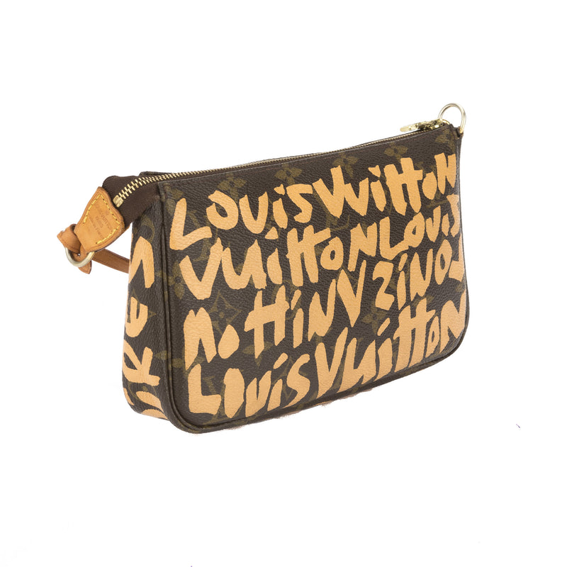 Louis Vuitton Peach Monogram Stephen Sprouse Graffiti Pochette Accesso – LuxeDH