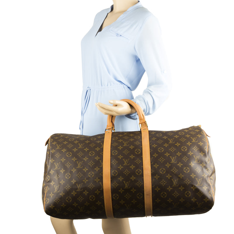 Louis Vuitton Monogram Keepall 55 Bag (Pre Owned) – LuxeDH