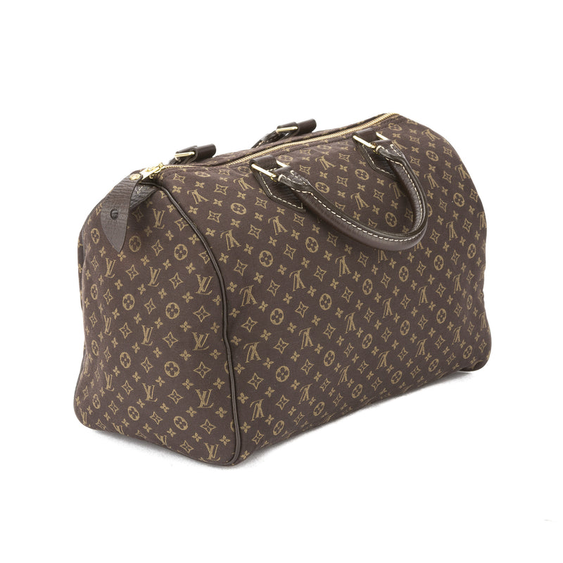 Louis Vuitton Brown Monogram Mini Lin Speedy 30 Bag (Pre Owned) – LuxeDH