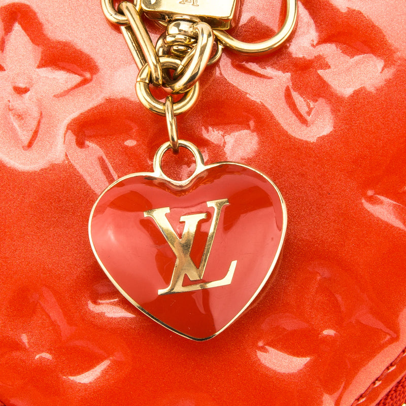 Louis Vuitton Orange Sunset Monogram Vernis Heart Coin-Purse