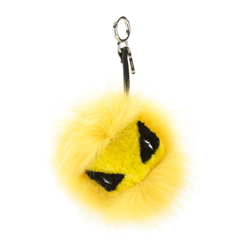 Fendi Cedar Yellow Mixed Fur Eye Tria Key Charm (New with – LuxeDH