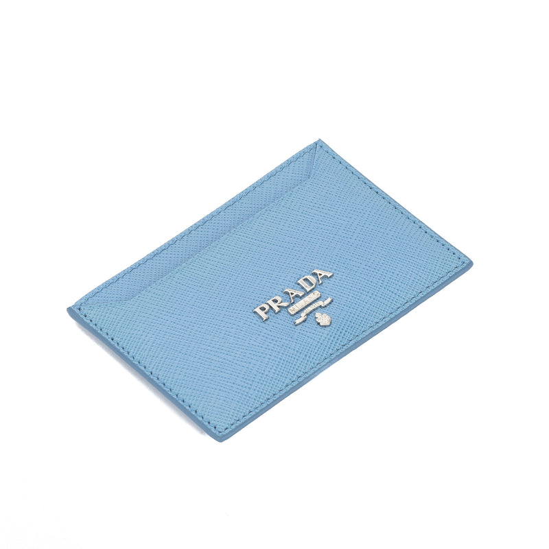 prada blue card holder