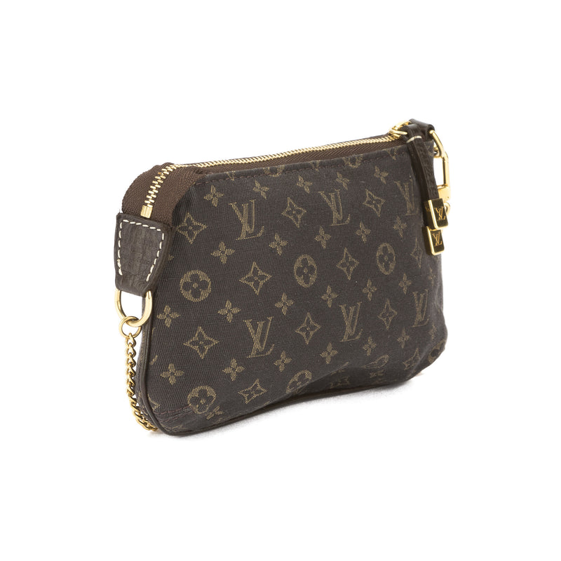 Louis Vuitton Ebene Monogram Mini Lin Mini Pochette Accessoires Bag (P – LuxeDH
