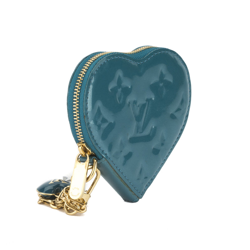 Louis Vuitton Blue Galactic Monogram Vernis Heart Coin Purse (Pre Owne – LuxeDH