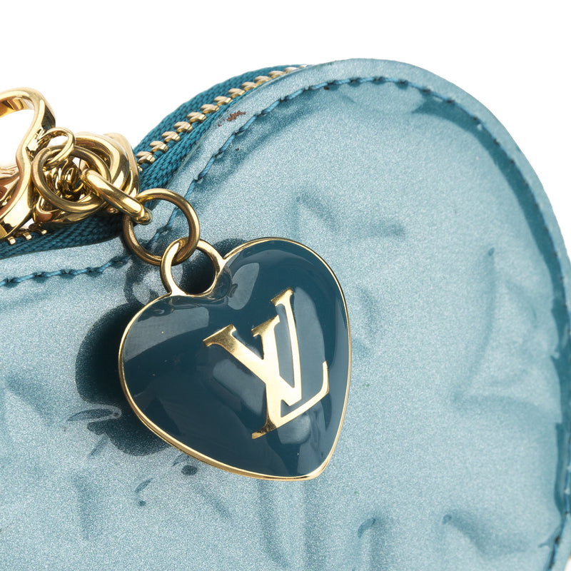 Louis Vuitton Blue Galactic Monogram Vernis Heart Coin Purse (Pre Owne – LuxeDH