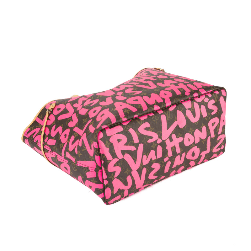 Louis Vuitton Neon Pink Monogram Stephen Sprouse Graffiti Neverfull GM – LuxeDH