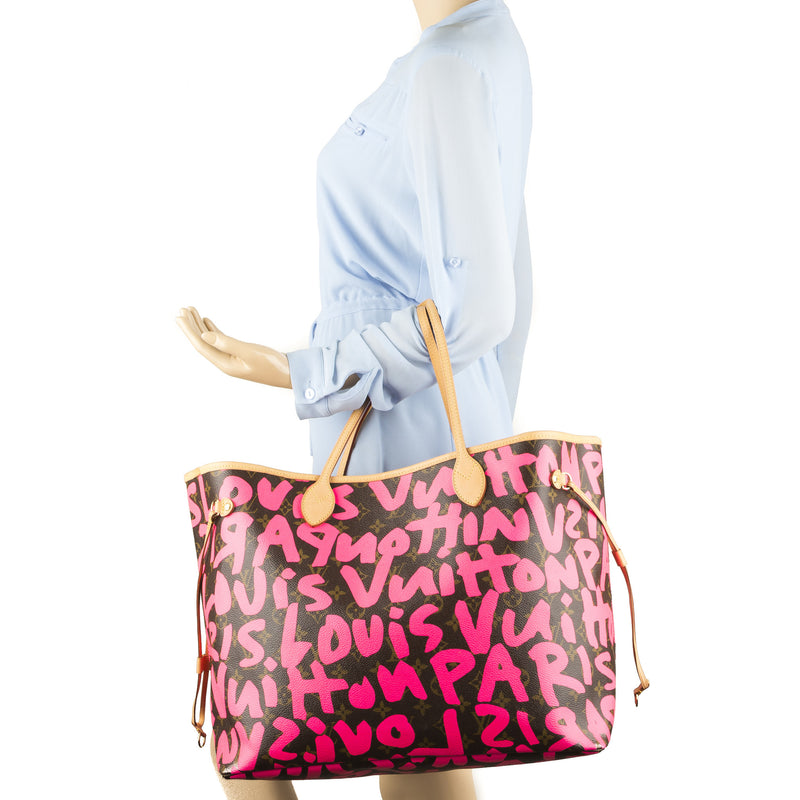 Louis Vuitton Neon Pink Monogram Stephen Sprouse Graffiti Neverfull GM – LuxeDH