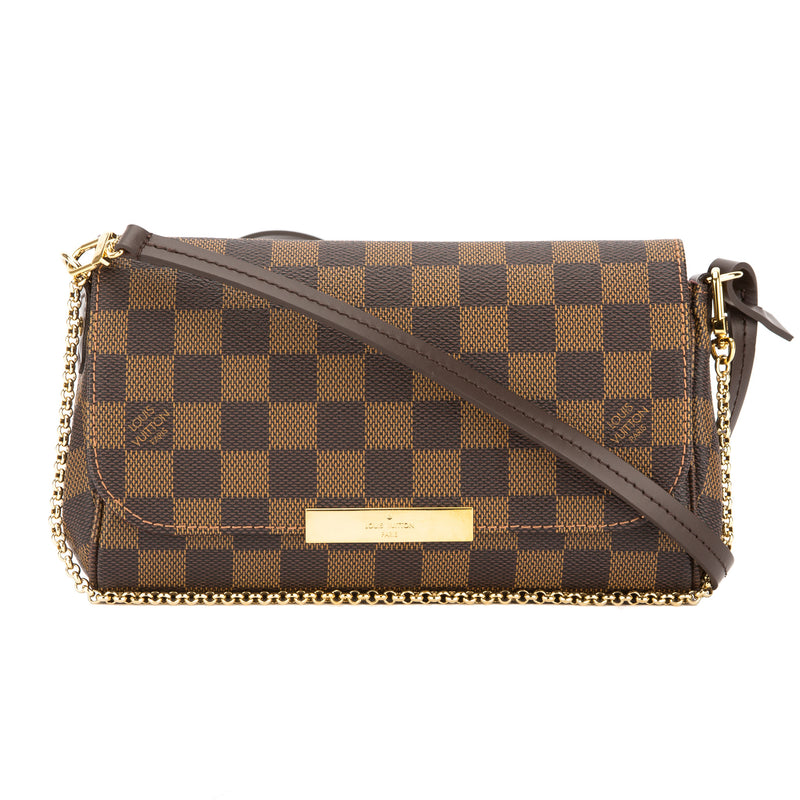 Damier Ebene 120x2 Cm Dark Brown Leather Cross Body Strap 