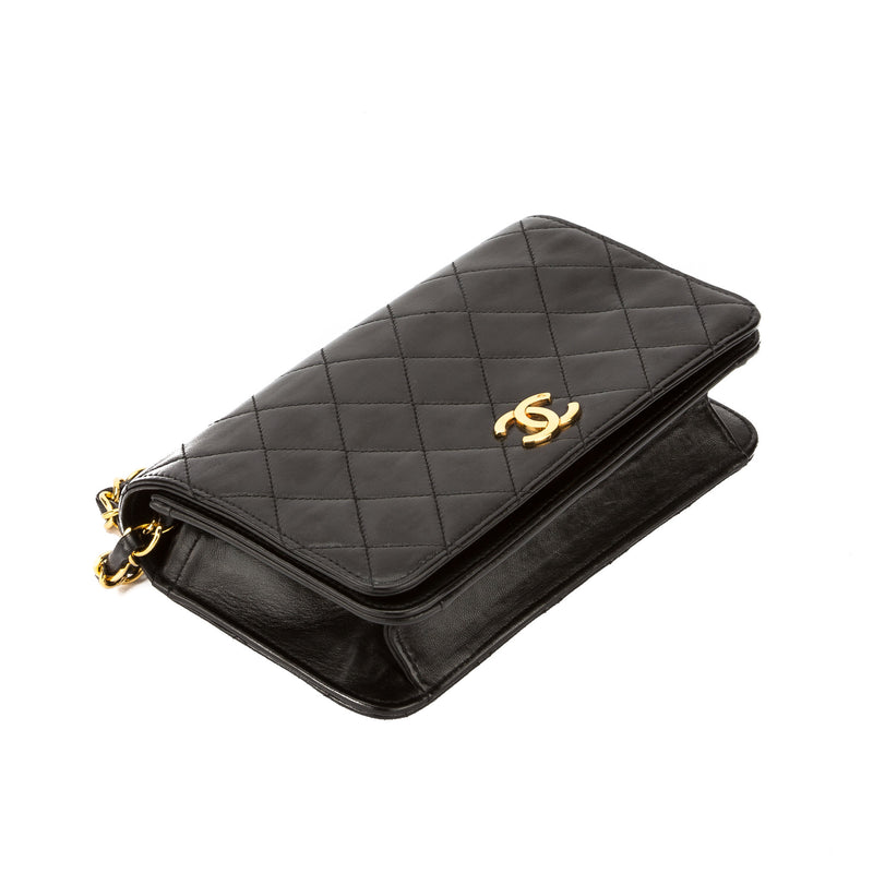 Chanel Black Quilted Lambskin Leather Mini Single Flap Bag (Pre Owned) – LuxeDH