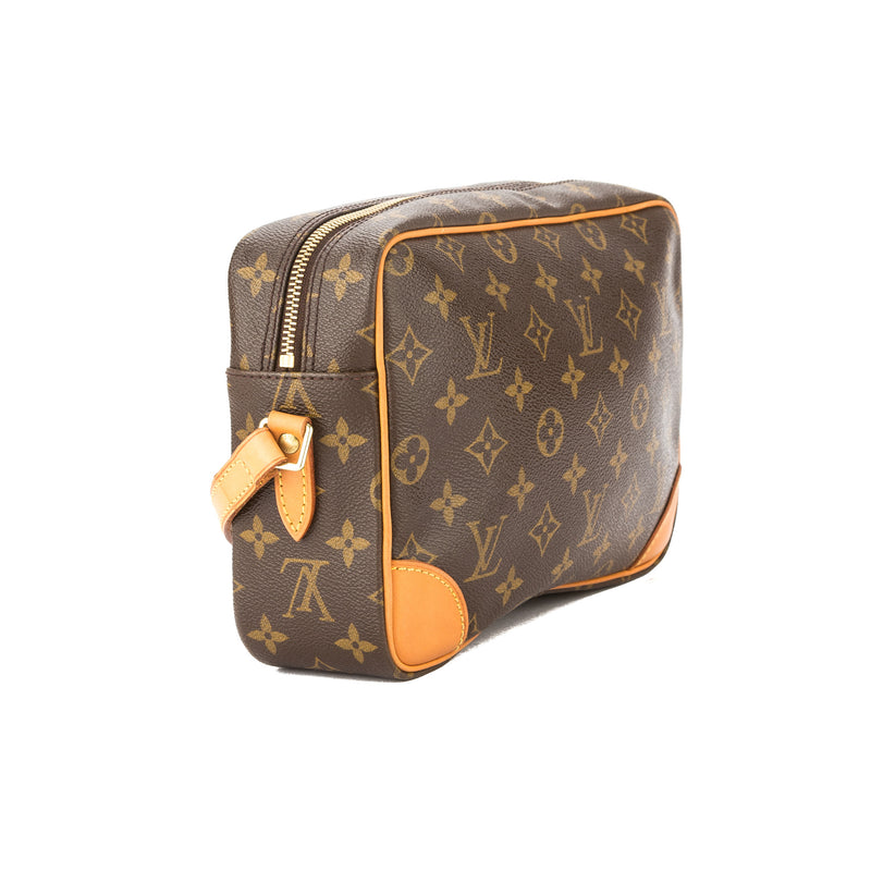 LOUIS VUITTON Trocadero Monogram Empreinte Leather Shoulder Bag Dune 