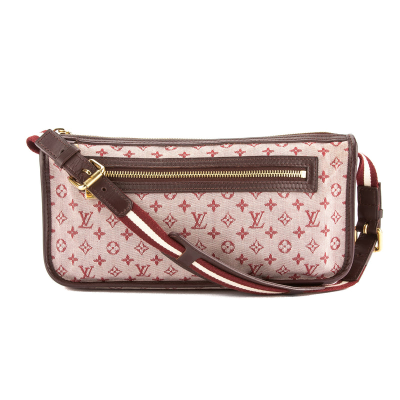 Louis Vuitton Cerise Monogram Mini Lin Canvas Pochette Kathleen Bag (P – LuxeDH